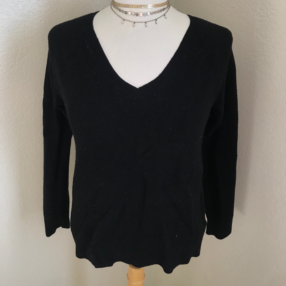 Gap | Black V-neck Knitted Sweater, XS